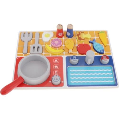 Wooden Pretend Play Gas Stove with Cooking Kits & Food Set Kids Toy Birthday Gifts