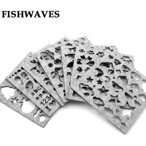 FISHWAVES 7pcs DIY Craft Stencil Applique Mold Felting Starter Kit Wedding Dress Needle Embroidery Tool Sewing Accessories Felts