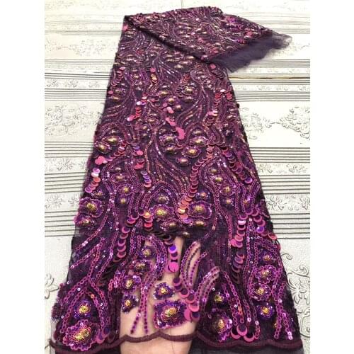Sequined French Tulle Lace Fabric High Quality African Lace Fabric 2021 Latest Party Lace Fabric RF4319