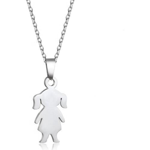 Cold Wind Girl Titanium Steel Pendant Trendy Cool Necklace Female Clavicle Chain Stainless Steel European and American Wind Pend