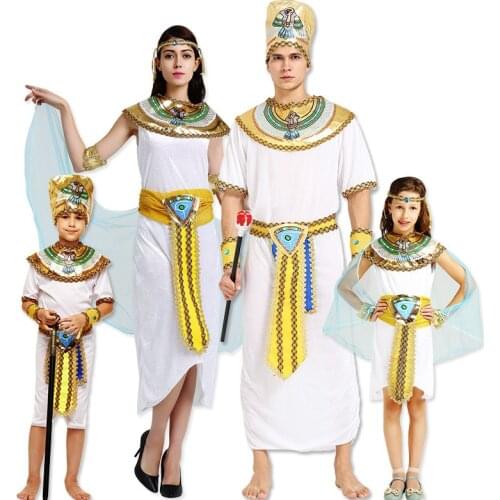 Halloween party Ancient Egypt Egyptian Pharaoh King Empress Cleopatra Queen Costume Cosplay Clothing clothes boys girls adult