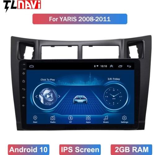 9 inch Android 10 IPS 2.5D Touchscreen Radio for 1toyota yaris 2008-2011 with Bluetooth USB WIFI support SWC