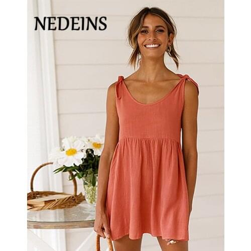 MEHEOL Solid Summer Dresses