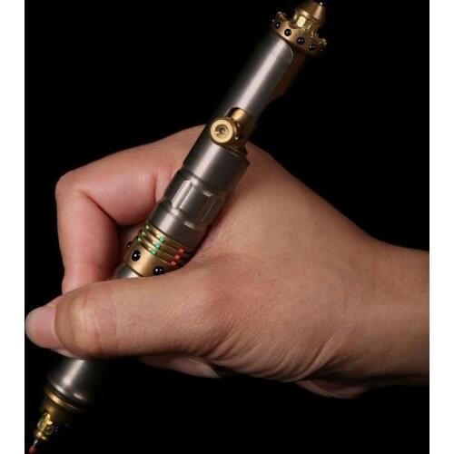 Gun Tactical Pen Titanium Brass Outdoor Portable Writing Self-defense Broken Window Multifunction EDC