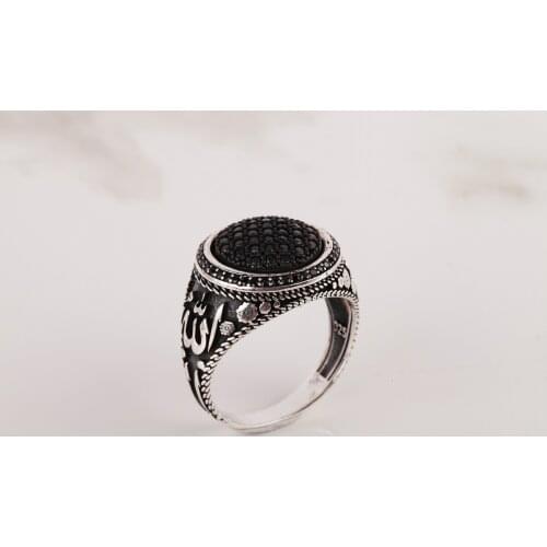 UM US JEWELRY Micro Cubic Zirconia 925 Sterling Silver Men Ring