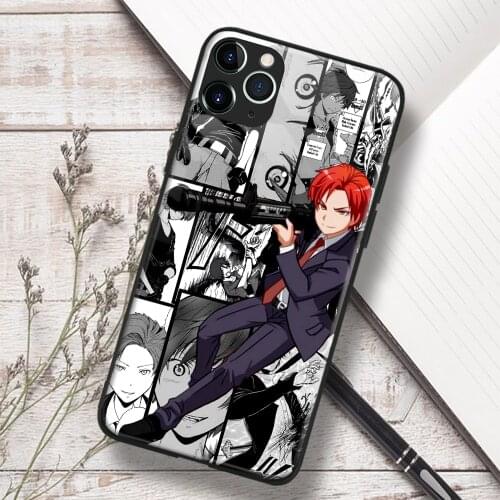 Karma Akabane Assassination Classroom Soft TPU Glass Phone Case for IPhone SE 6s 7 8 Plus X Xr Xs 11 12 Mini Pro Max Samsung