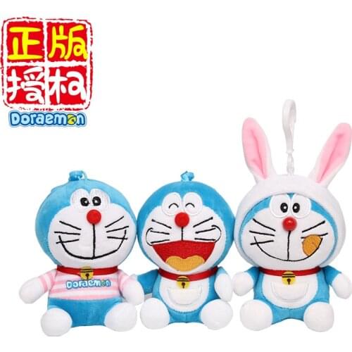 Geniune Doraemon stuffed plush toy doll bag key pendant anime plushie