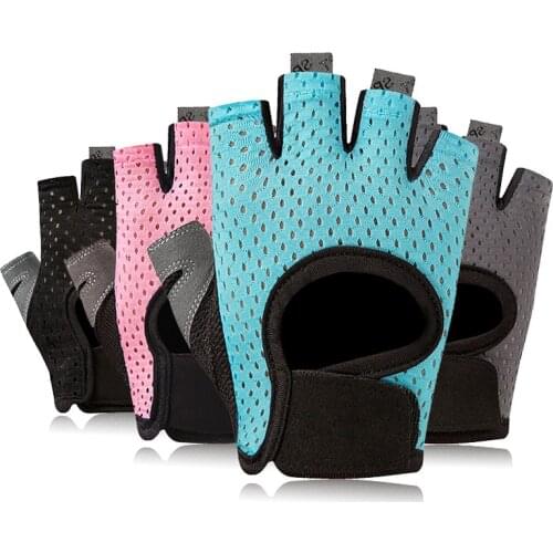 Half Finger Cycling Hiking Glove Women Men Fitness Gym Weightlifting Gloves Breathable Non-slip Gel Pad Bodybuilding Training