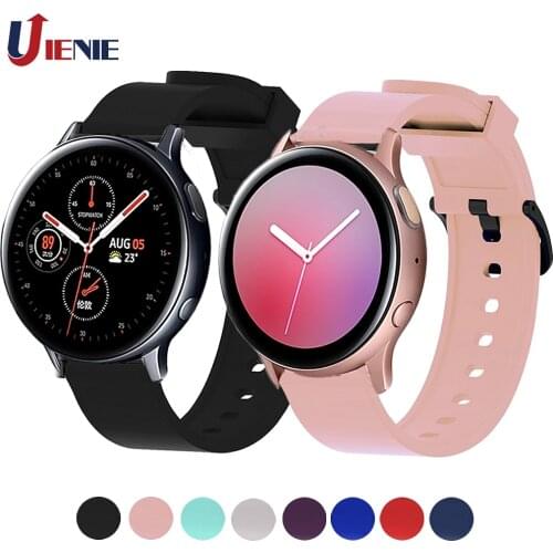 Silicone Watch Band Strap for Samsung Galaxy Watch Active 2 40mm 44mm Smart Bracelet Watchband for Gear S2/Galaxy 42mm Correa