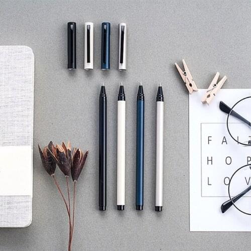 Durable Black Gel Pen School Supplies 0.5mm Medium Nib Full Metal Roller Pen Luxury Business Signing Pen For Stationery Gift