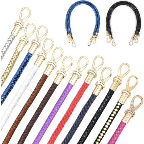 Bag Handles Handmade Round Braided Rope Detachable Shoulder Strap Replacement Handbag for Women DIY Bag Accessories Part