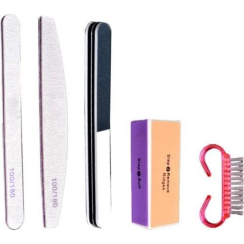 Shellhard 5pcs/set Professional Nail Art File Nail Buffer Block Set Salon Polish Sanding Beauty Pedicure Manicure Tool