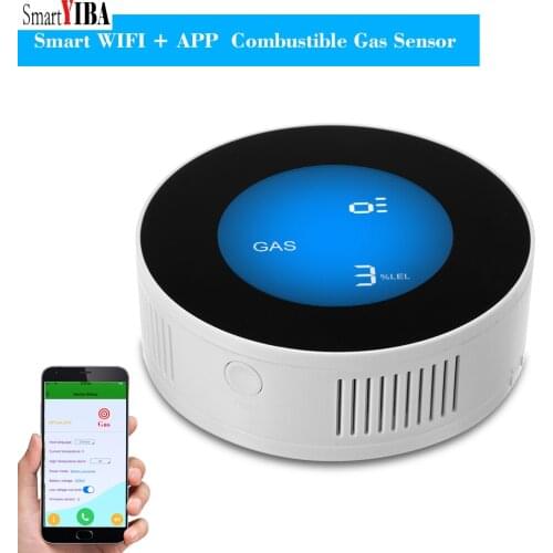 SmartYIBA 5pcs/lot Independent WiFi Gas Detector Alarm Gas Leakage Detector Natural Gas Sensor Home Kitchen Gas Leakage Alarm