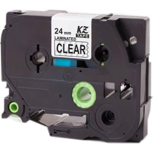 24mm Tze151 black on clear Tz151 Compatible for Brother P-touch Label Printers Laminated Tze Label Tape Tze-151 Tz151