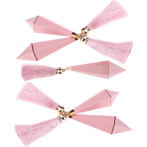 5pcs Plastic Pink Empty Lipstick Tubes Refillable Rhombic Lip Gloss Balm Bottles