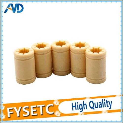 5pcs 3D Printer Solid Polymer LM8UU Bearing - 8mm shaft Same As RJMP-01-08 R Solid Plastic Bearing 8 mm ID For prusa