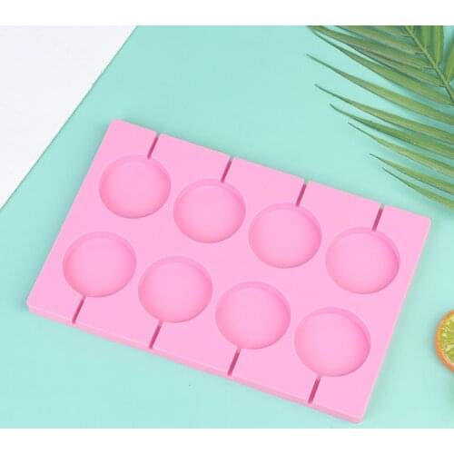 8 Holes Silicone Mold Big Round Lollipop Mold Cake Decorating Tools Kitchen Tool New