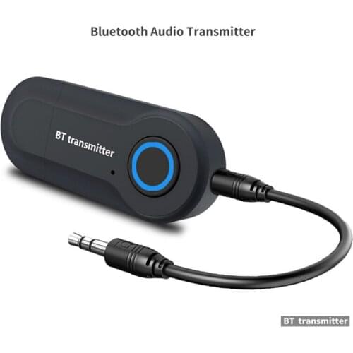 Wireless Bluetooth-compatible Transmitter Stereo 3.5MM Jack Audio Music Adapter for TV Phone PC Headphones Speakers