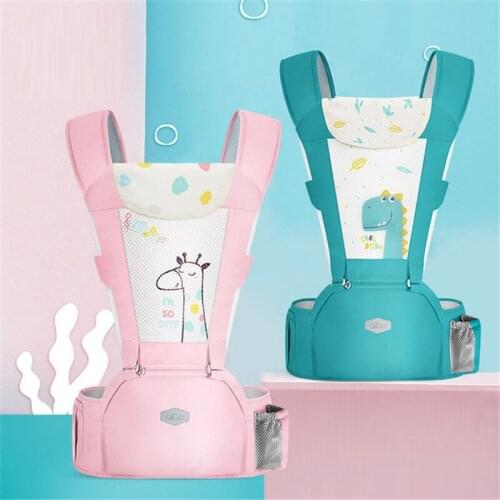 Baby Carrier Summer Breathable Baby Waist Stool Strap Multifunctional Imprinted Baby Hipseat Sling Front Facing Kangaroo Bags