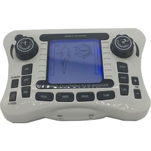 NEW Electrical Dual Channel Pain Relief Nerve Muscle Stimulator TENS Machine Digital Therapy Massager Body Knee Pain Relief 308B