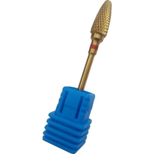 1pcs/set 3/32'' Nail Drill - Carbide - (Fine ) Nail Bit (Golden) new nail art salon nail file drill bit 303601