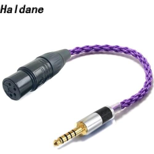 Haldane HIFI Carbon Fiber 4.4mm Balanced Male to 4-Pin XLR Balanced Female Audio Adapter Cable 4.4mm to XLR Connector Cable
