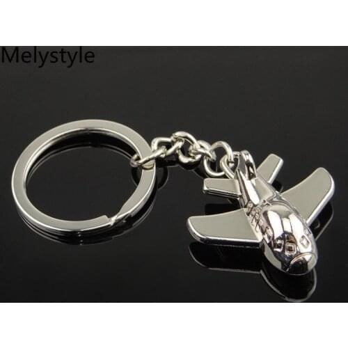 2020 Plane Keychains Airplane Key Rings Metal Key chains Helicopter Keychain Cheap Plane Sourvenirs