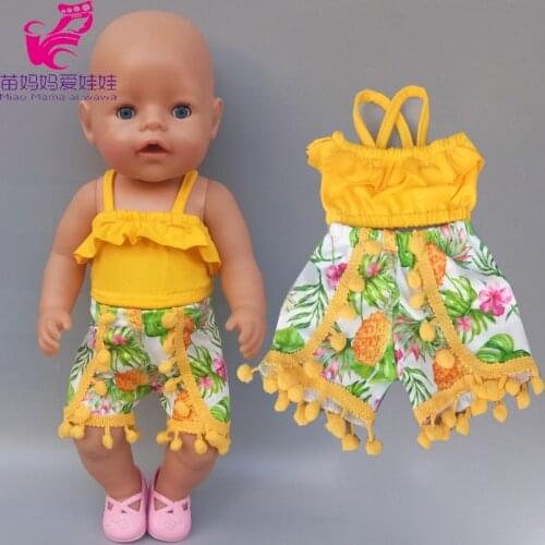 43 Cm Baby Doll Summer Clothes Hairball Short 18 Inch Girl Og Doll Clothes Trousers