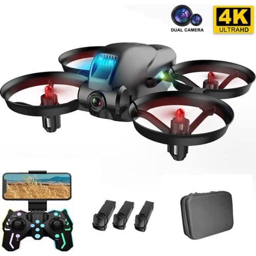 Best KF615 Mini Drone 4K With HD Dual Camera Quadcopter 2.4G Wifi FPV Optical Flow Positioning Height Hold RC Gift For Kids Toy