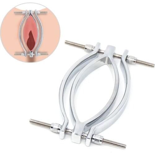 Metal Labia Clip Clitoris Stimulator Sex Clamp BDSM Bondage Vagina Speculum Adult Erotic Games Pussy Massager Sex Toys For Women