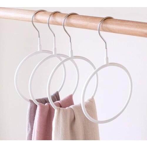 Multifunctional Scarf Stand, Metal Scarf Circle, Silk Scarf Display Stand, Tie Stand, Non-slip Clothes Hanger