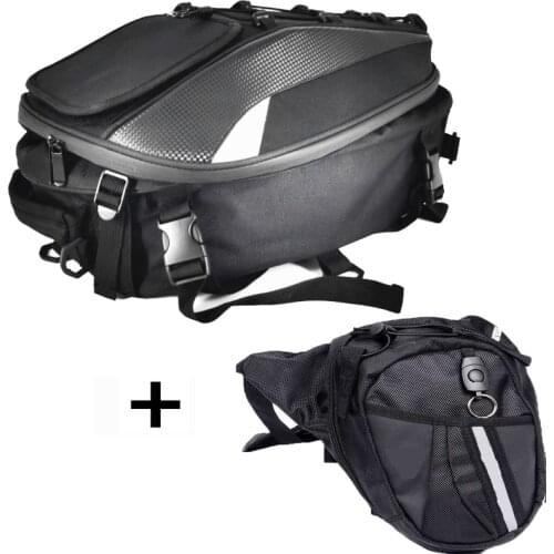 Motorcycle High Capacity Rider Backpack Multi-functional Durable Rear Motorcycle Seat Bag Leg Bag for Yamaha Suzuki Universal
