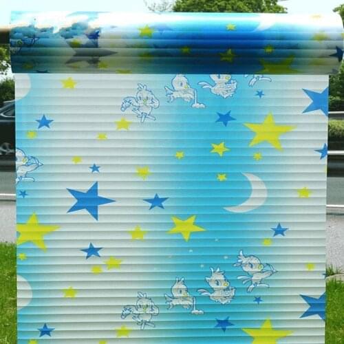Star moon Window sticker bird Stained Opaque blue blind Glass Sticker Childrens room self-adhesive film Privacy Home Decorative
