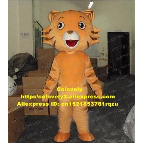 Enjoy Orange Tiger Tigerkin Tigress Leopard Cat Lynx Catamount Bobcat Lince Luchs Mascot Costume Character Bright Eyes ZZ1007