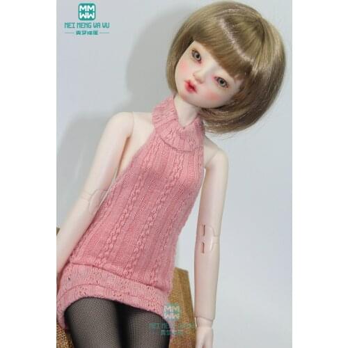 Clothes for doll fit 43cm MSD 1/4 BJD accessories fashion pink halter sweater Sexy stockings