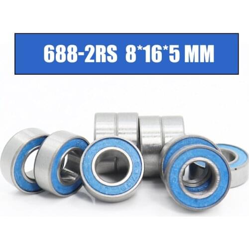 688RS Bearing 10PCS 8x16x5 mm ABEC-3 Hobby Electric RC Car Truck 688 RS 2RS Ball Bearings 688-2RS Blue Sealed