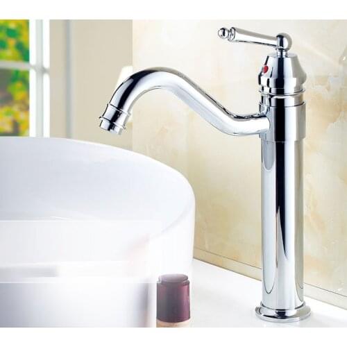 Polished Chrome Brass Gooseneck Single Handle Swivel Kitchen Bathroom Sink Basin Faucet Mixer Taps anf207
