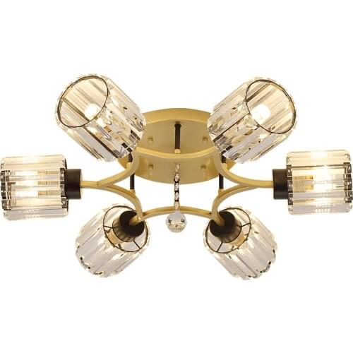 Simple and modern ceiling lamp warm and romantic light luxury living room dining room bedroom crystal lamp