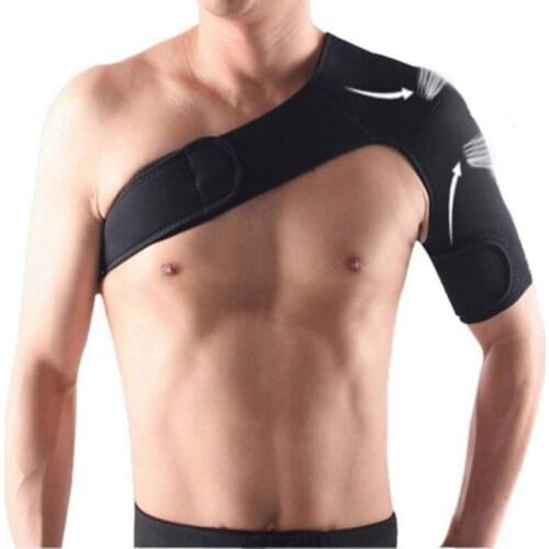 Adjustable Gym Sports Care Single Shoulder Support Back Brace Guard Strap Wrap Belt Band Pads For Men and Women