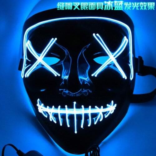 LED Light Up Party Masks The Purge Election Year Great Funny Masks Festival Cosplay Costume Supplies Glow In Dark
