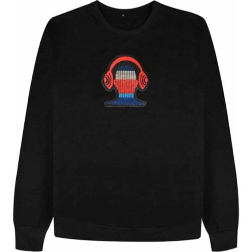 LED Mens Luminous Skull &Listener Pattern for Halloween Party Women Clothing Sound Control Glow Light Rave Festival T-Shirts