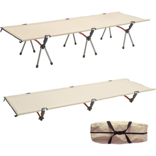 Outdoor folding Camping Bed Ultralight Portable 7075 aluminum alloy High-low dual-purpose Backpacking Travel hiking Sleeping Cot