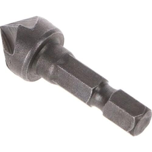 6 Flute Countersink Drill Bit 90 Degree Point Angle Chamfer Cutting Woodworking Tool Q84D