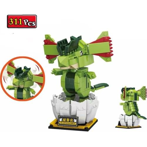 Jurassic Animal World Dinosaur Series Cute Dilophosaurus Cub Desktop Decoration MOC Building Blocks Bricks Toys Gifts