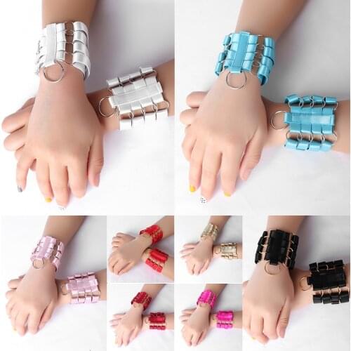 1 Pair Goth Wristband Harness Adjustable Harness Women Suspender Cage Bracelet Club Wear Sexy Elastic Hand Ornaments
