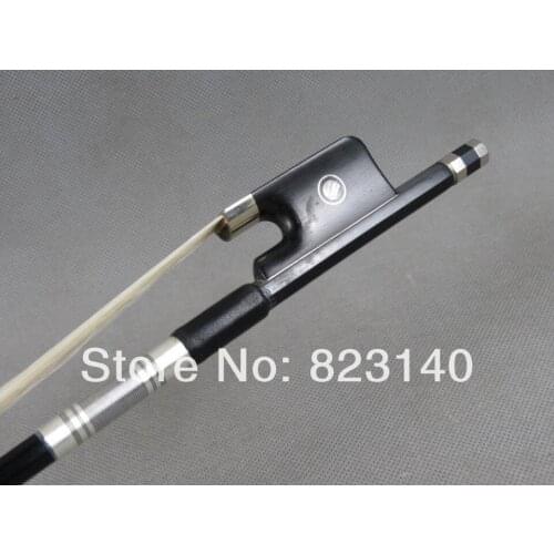 1 PC Quality Black Carbon Fiber bow 4/4 3001# cello bow white bow hair ebony frog