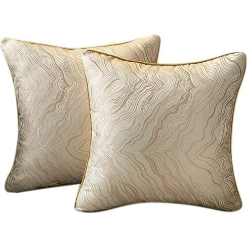 2Pcs Decorative Throw Pillow Covers Set Square Silk Soft Cushion Case for Sofa Bedroom Garden 45 x 45 cm Sofa Cushions