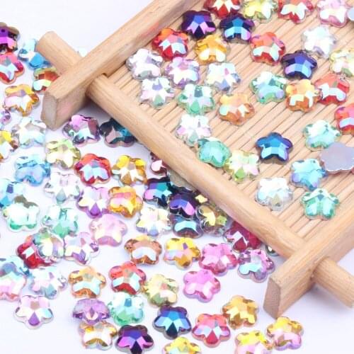 8mm 5000pcs Acrylic Gems Flatback Earth Facets AB Colors High Shine Nail Art Decorations Clothing Accessories