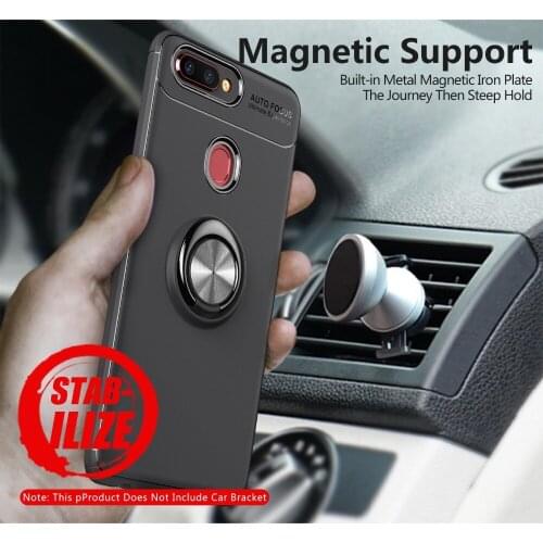 OPPO K1 Case 360 Degree Ring Finger Holder Car Magnet Phone Case For OPPO K1 K 1 Fundas Capa