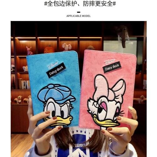 Disney Donald Duck Daisy Plush Shell With IPad 10.2 2019 Support IPad 2 3 4 9.7 2017 2018 IPad Air 2 9.7 TPU Case